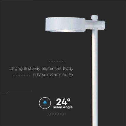 Lampă LED de exterior, 7 W, 230 V, 3000 K, IP65, albă, 102 cm