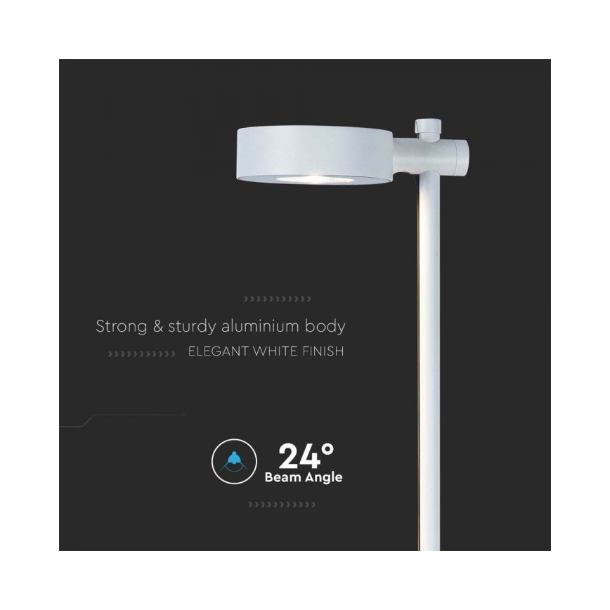 Lampă LED de exterior, 7 W, 230 V, 3000 K, IP65, albă, 102 cm