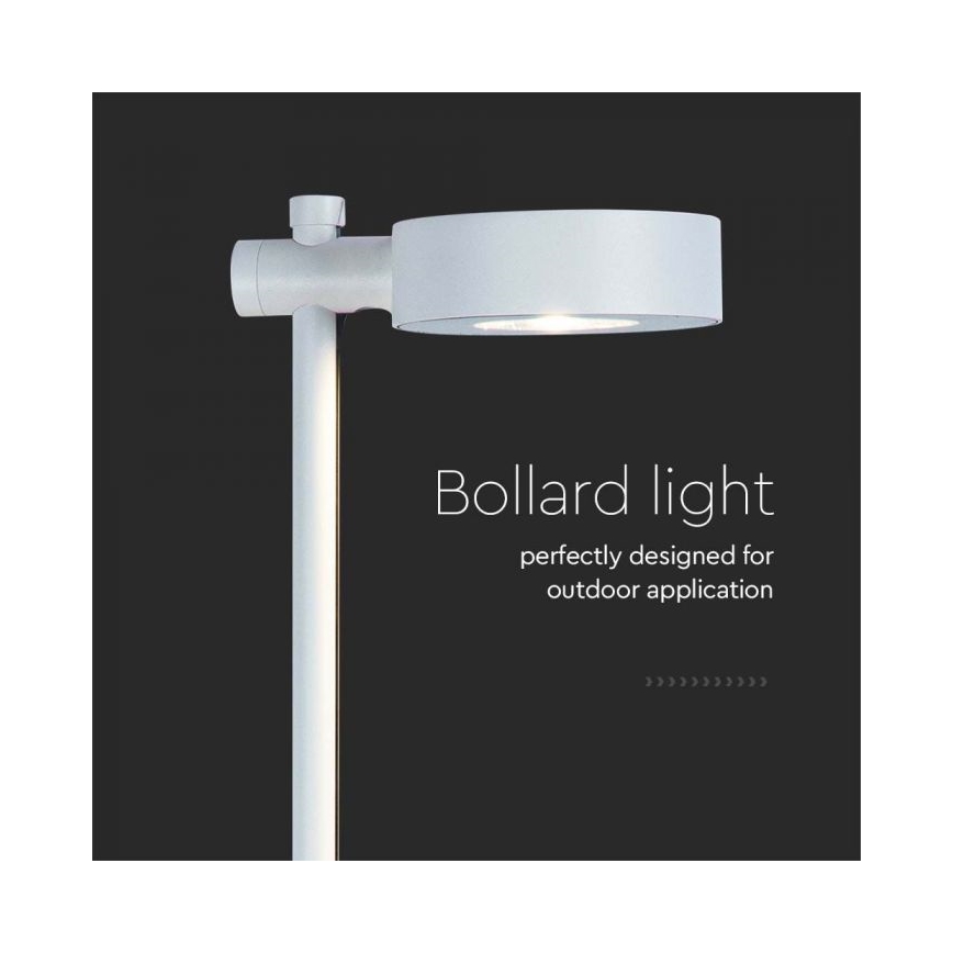 Lampă LED de exterior, 7 W, 230 V, 3000 K, IP65, albă, 102 cm