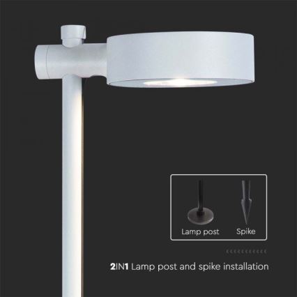 Lampă LED de exterior, 7 W, 230 V, 3000 K, IP65, albă, 102 cm