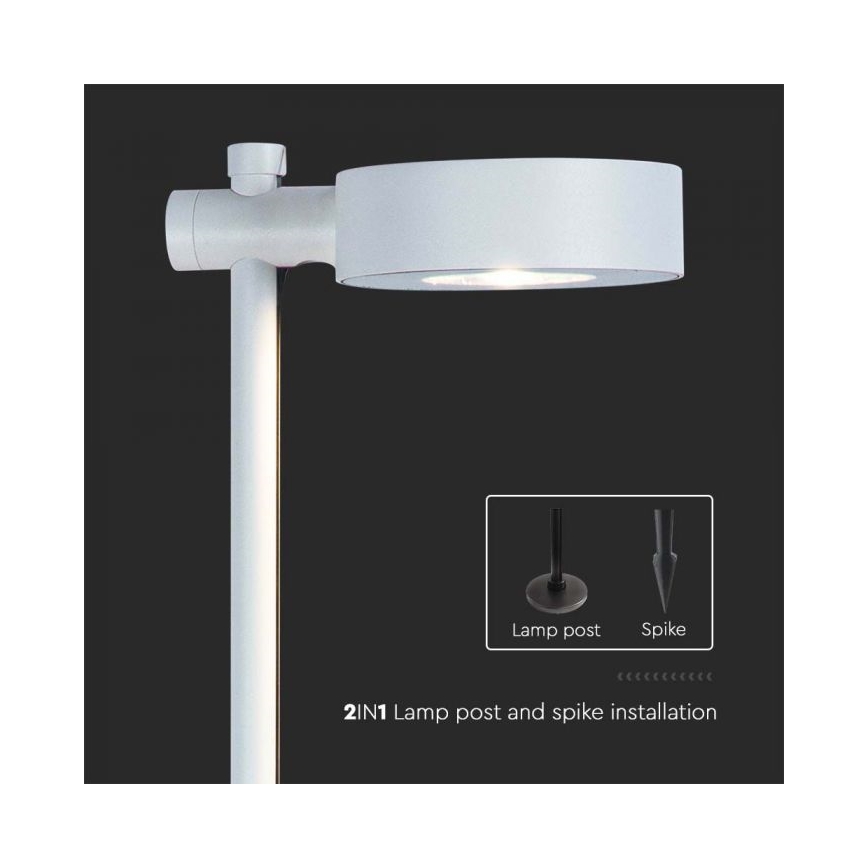 Lampă LED de exterior, 7 W, 230 V, 3000 K, IP65, albă, 102 cm