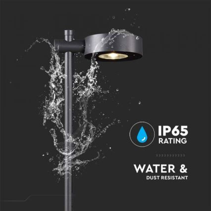 Lampă LED de exterior, 7 W, 230 V, 3000 K, IP65, neagră, 102 cm