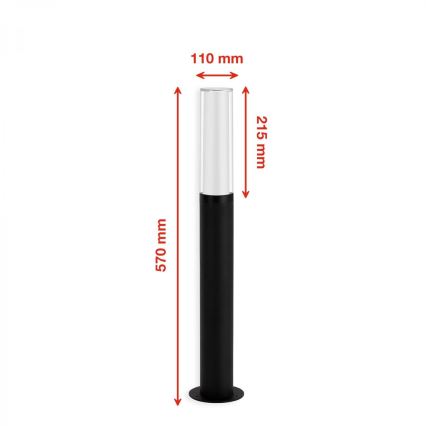 Lampă LED de exterior Briloner 311405TF LED/8W/230V IP44 4000K 57 cm negru