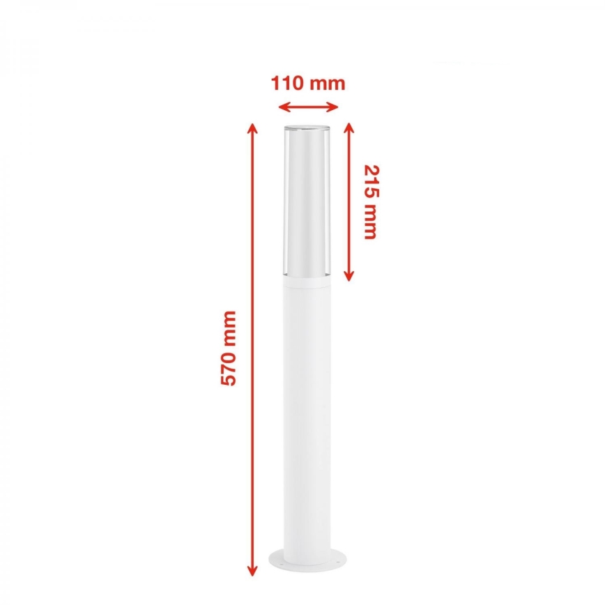 Lampă LED de exterior Briloner 311406TF LED/8W/230V IP44 4000K 57 cm alb