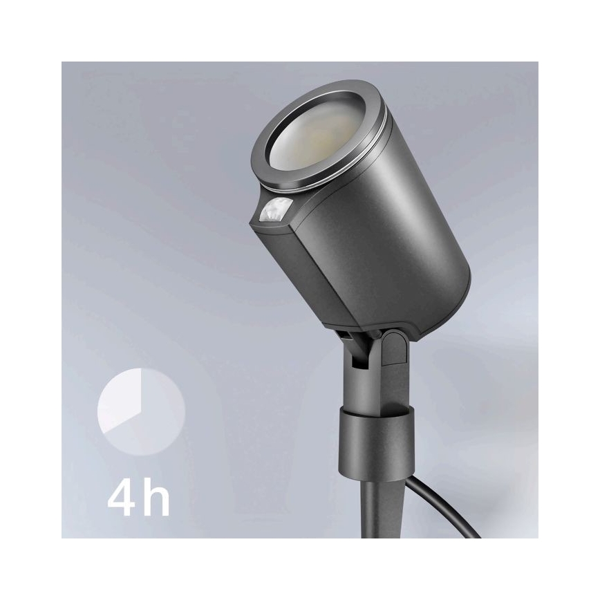 Lampă LED de exterior cu senzor STEINEL 058685 SPOT GARDEN 1×GU10/7W/230V IP44