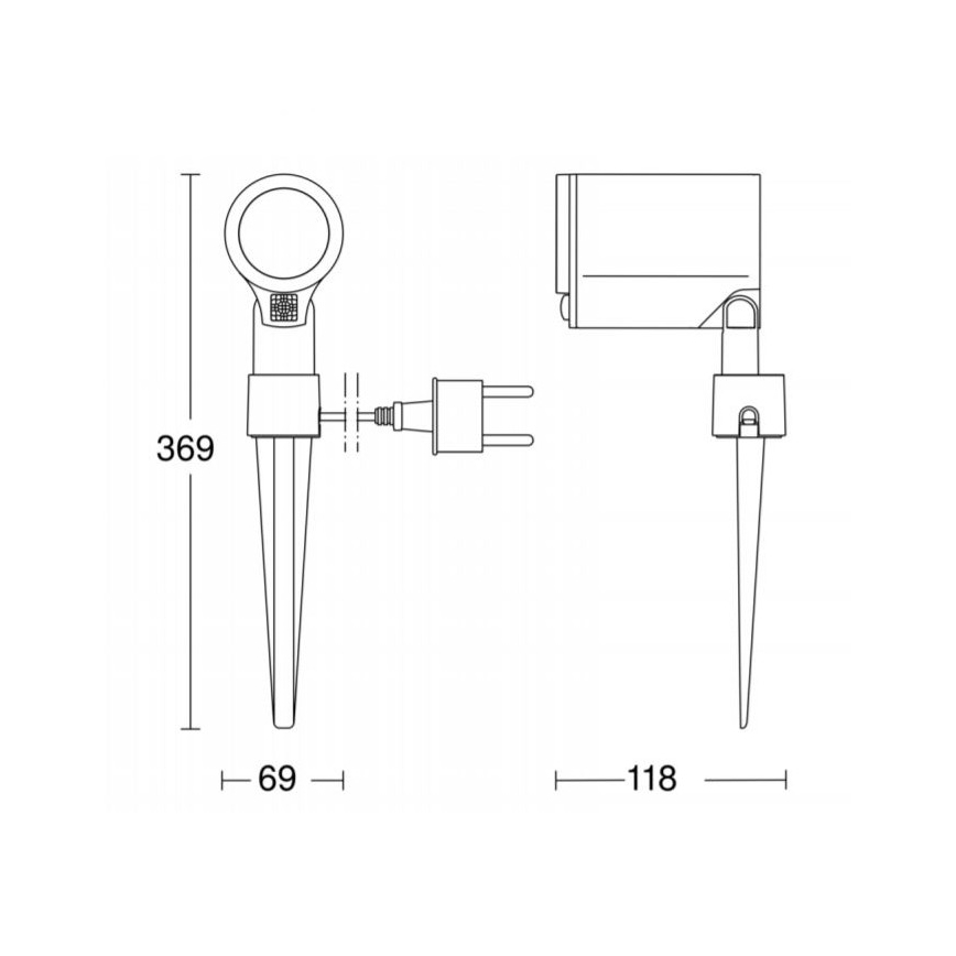 Lampă LED de exterior cu senzor STEINEL 058685 SPOT GARDEN 1×GU10/7W/230V IP44