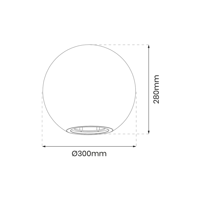 Lampă LED de exterior GLOBO 1xE27/11W/230V diam. 30 cm IP44
