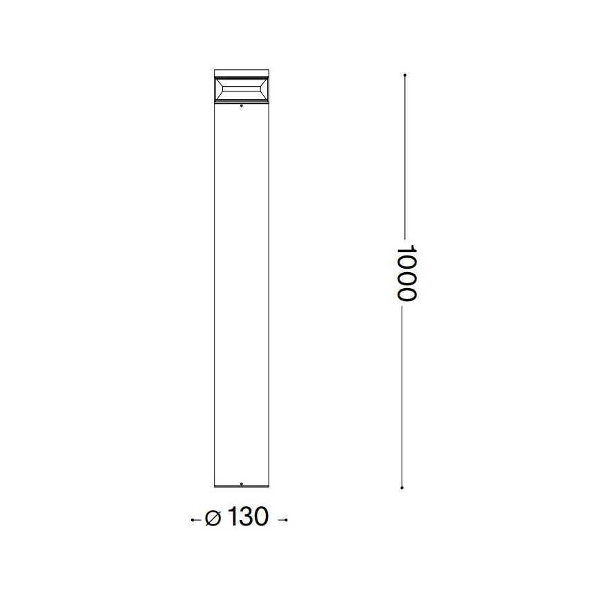 Lampă LED de exterior Ideal Lux BOEING LED/14W/230V 100 cm CRI 90 IP65 negru