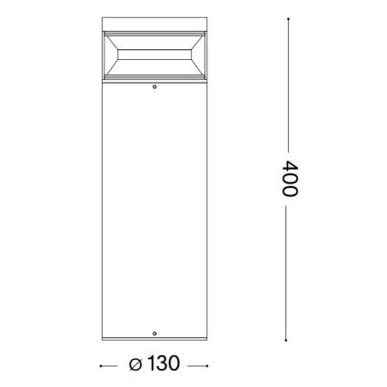 Lampă LED de exterior Ideal Lux BOEING LED/14W/230V 40 cm CRI 90 IP65 antracit