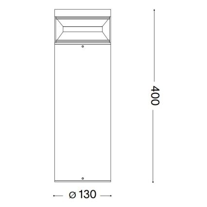 Lampă LED de exterior Ideal Lux BOEING LED/14W/230V 40 cm CRI 90 IP65 negru