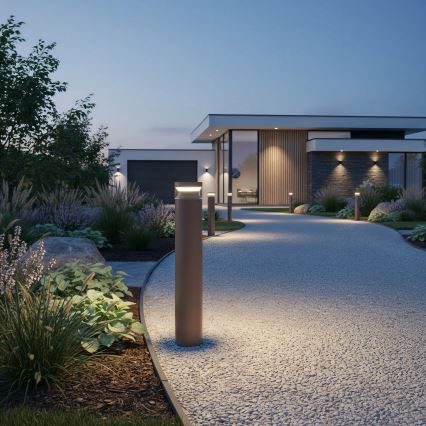 Lampă LED de exterior Ideal Lux BOEING LED/14W/230V d. 70 cm CRI 90 IP65 maro