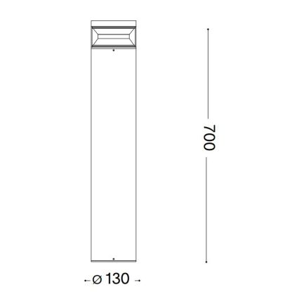 Lampă LED de exterior Ideal Lux BOEING LED/14W/230V d. 70 cm CRI 90 IP65 maro