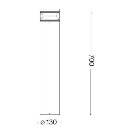 Lampă LED de exterior Ideal Lux BOEING LED/14W/230V d. 70 cm CRI 90 IP65 negru