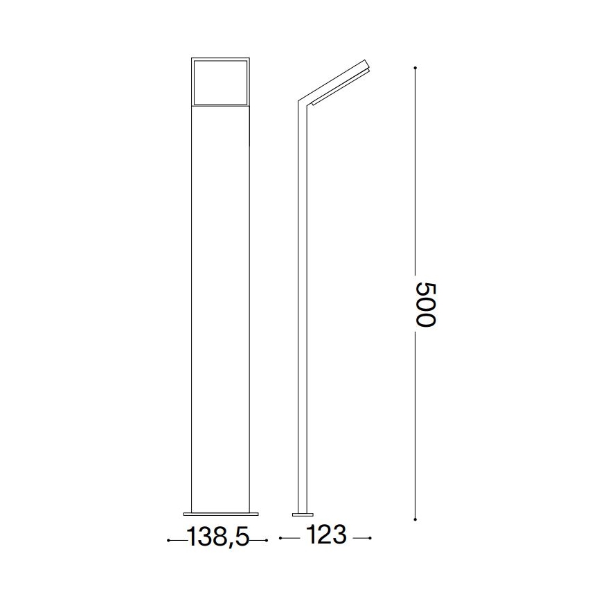 Lampă LED de exterior Ideal Lux STYLE LED/8,5W/230V IP54 antracit