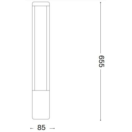 Lampă LED de exterior Ideal Lux TIFONE LED/8,5W/230V 65,5 cm IP65 antracit