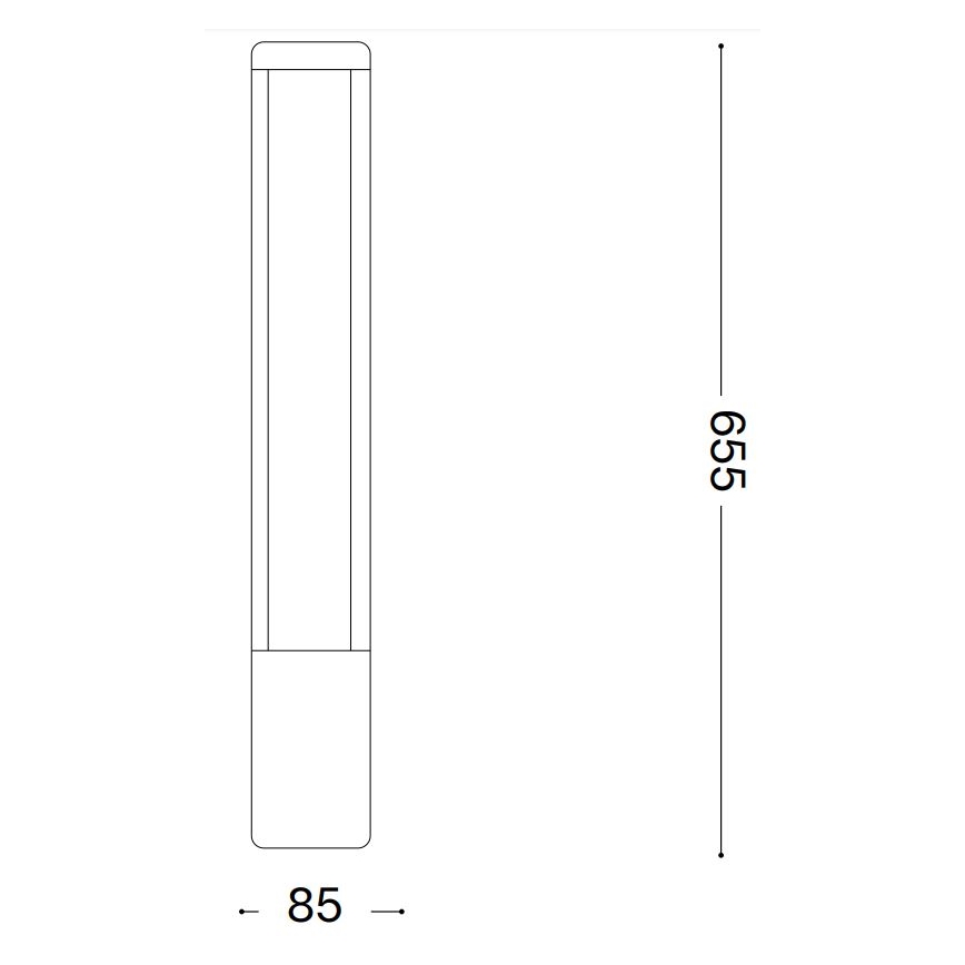 Lampă LED de exterior Ideal Lux TIFONE LED/8,5W/230V 65,5 cm IP65 antracit