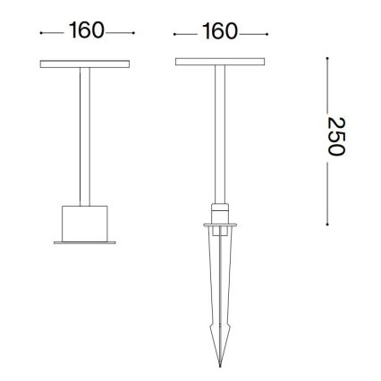 Lampă LED de exterior Ideal Lux TOFFEE LED/11W/230V CRI 90 IP65 antracit