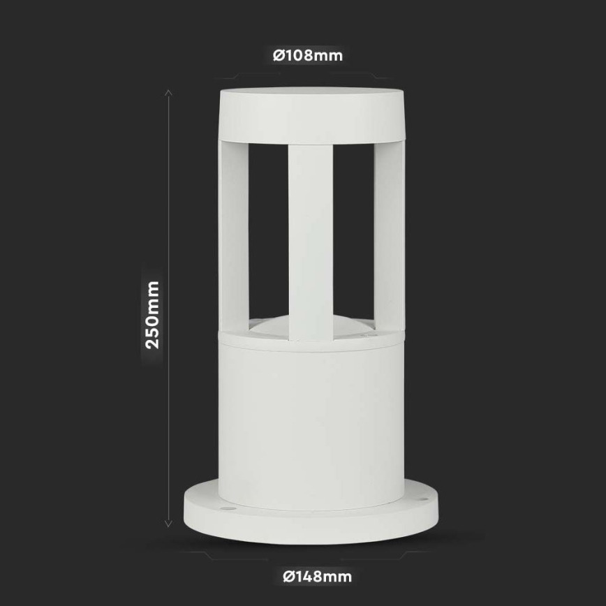 Lampă LED de exterior LED/10W/230V 25cm 4000K IP65 albă