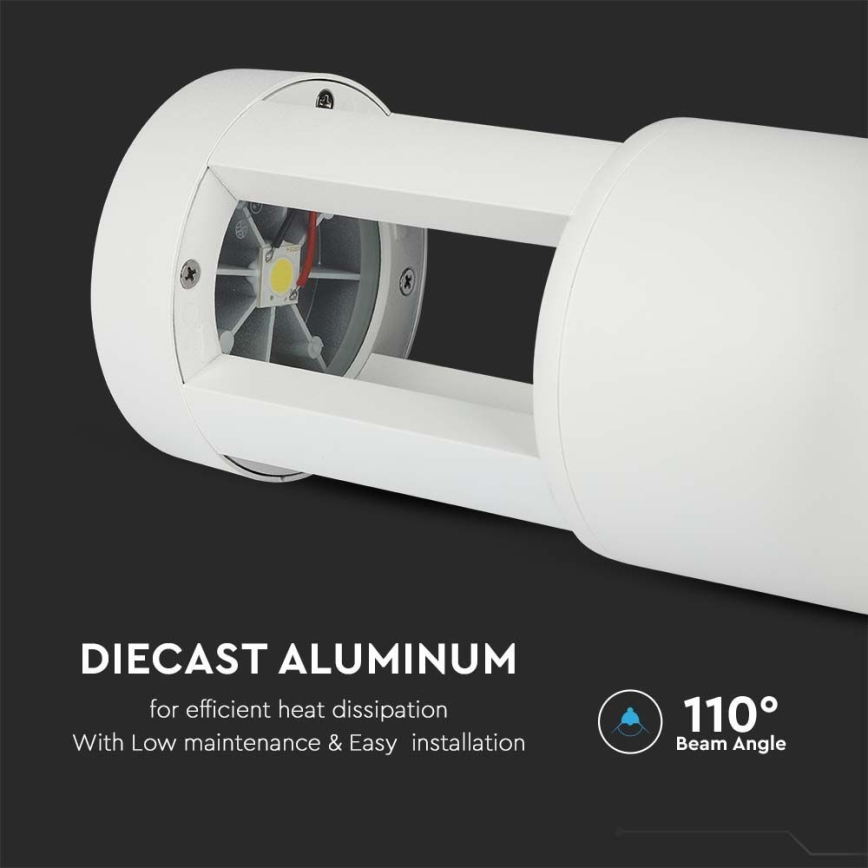 Lampă LED de exterior LED/10W/230V 25cm 6400K IP65 albă