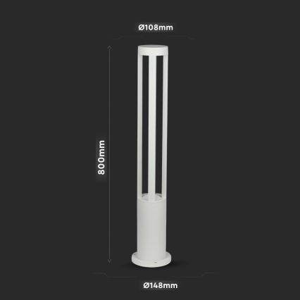 Lampă LED de exterior LED/10W/230V 80cm 3000K IP65 albă
