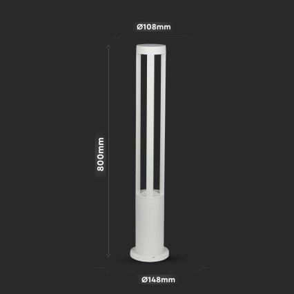 Lampă LED de exterior LED/10W/230V 80cm 4000K IP65 albă