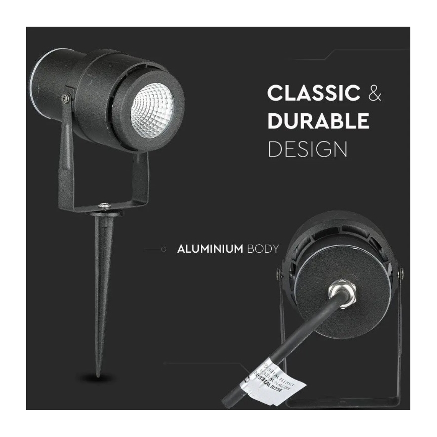 Lampă LED de exterior LED/12W/230V 3000K neagră IP65