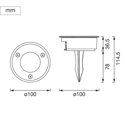Lampă LED de exterior Ledvance ENDURA HYBRID SPIKE LED/1W/12V IP44