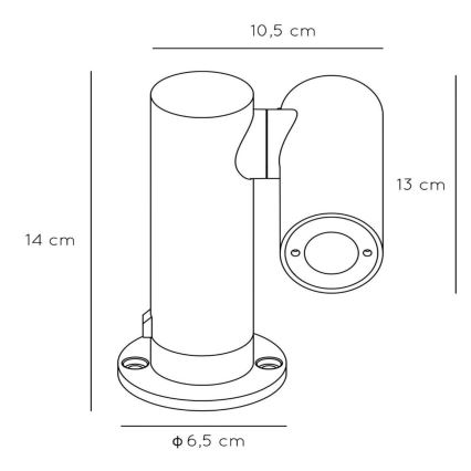 Lampă LED de exterior Lucide 27893/05/29 TATUM LED/5W/230V IP65 14 cm antracit