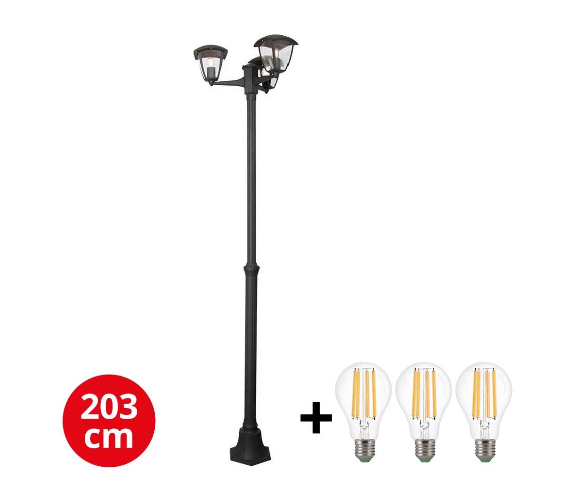 Lampadar de exterior LUNA 3xE27/60W/230V IP44