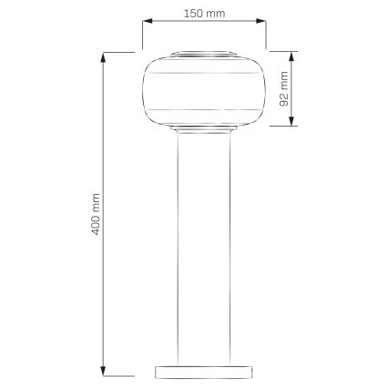 Lampă LED de exterior MALAGA LED/12W/230V 40 cm IP44 neagră