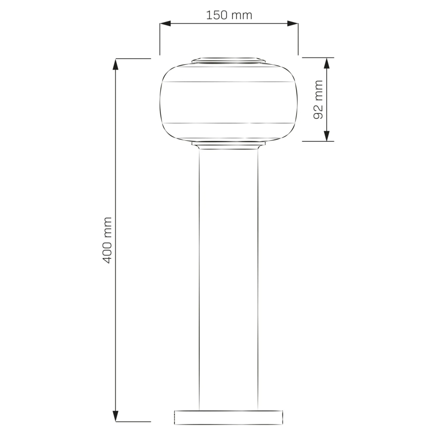 Lampă LED de exterior MALAGA LED/12W/230V 40 cm IP44 neagră