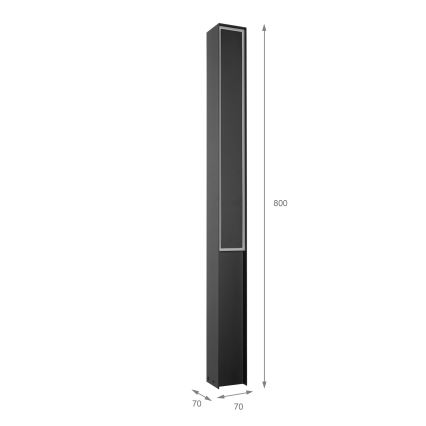 Lampă LED de exterior MODO, LED/23,4W/230V, 4000K, IP44, 80 cm, neagră