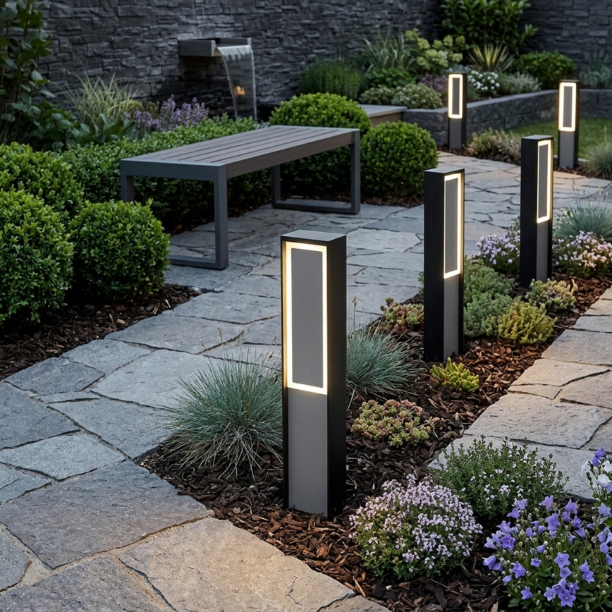 Lampă LED de exterior MODO LED/8W/230V 4000K IP54 50 cm neagră