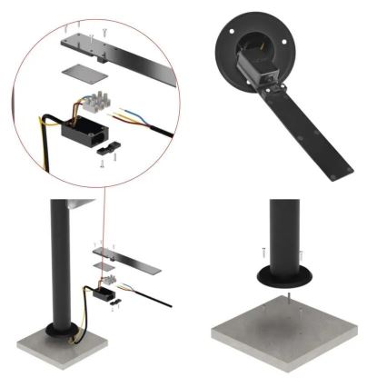 Lampă LED de exterior NIKA LED/12,5W/230V IP44 80 cm