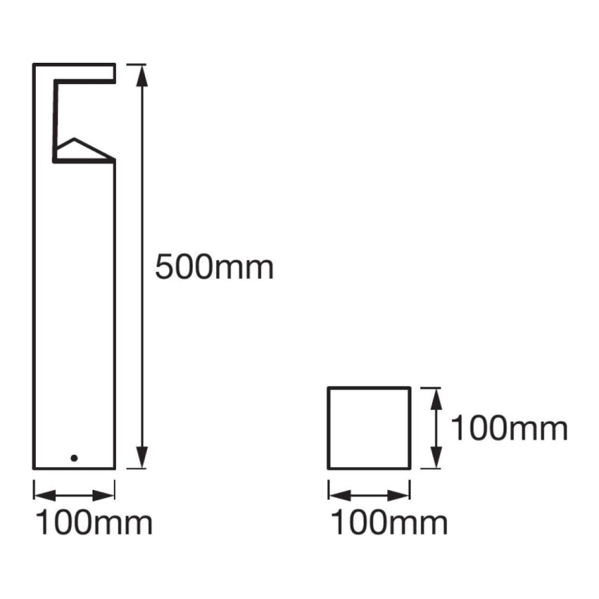 Lampă LED de exterior PYRAMID 1xLED/9W/230V IP44 50 cm Ledvance