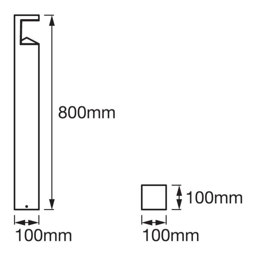Lampă LED de exterior PYRAMID 1xLED/9W/230V IP44 80 cm Ledvance