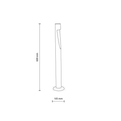 Lampă LED de exterior SENA M LED/5W/230V IP65 60 cm bej