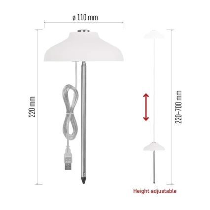 Lampă LED de interior pentru creșterea plantelor GROW LED/5W/5V