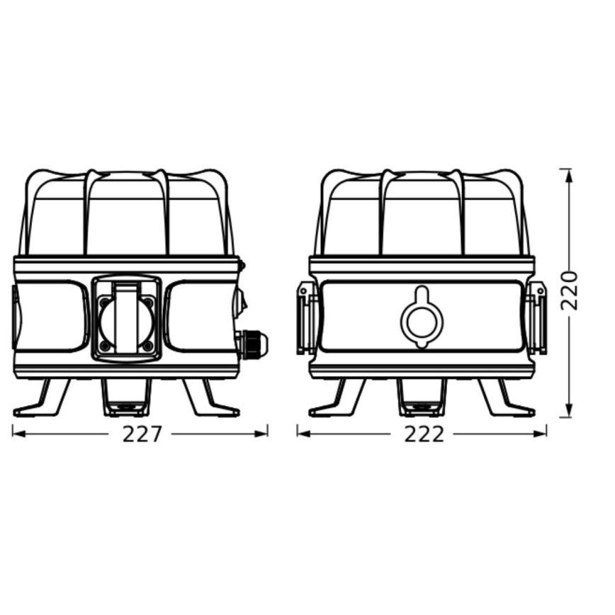 Lampă LED de lucru cu 2 prize Ledvance WORKLIGHT SOCKET LED/30W/230V IP54