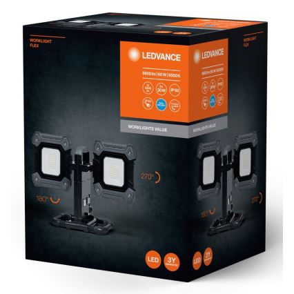 Lampă LED de lucru WORKLIGHT FLEX 2xLED/30W/230V IP65 Ledvance