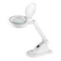 Lampă LED de masă cu lupă LED/6W/230V albă