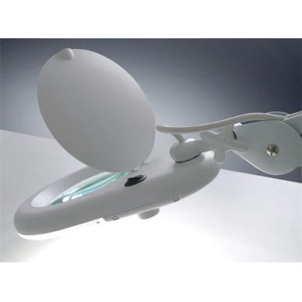 Lampă LED de masă cu lupă LED/9W/230V albă