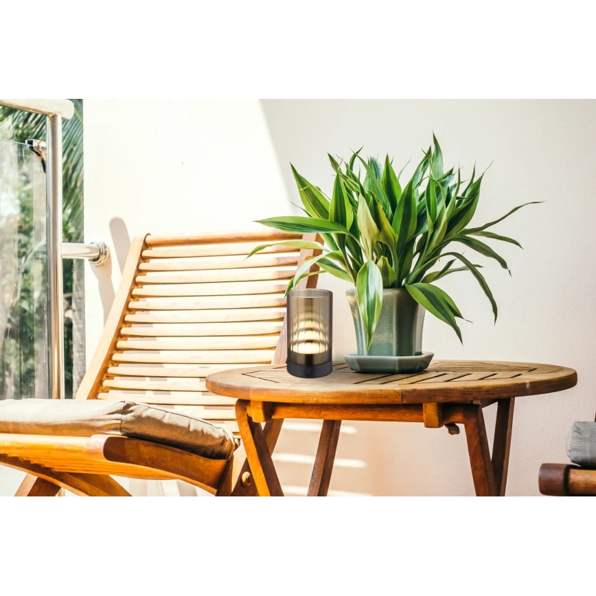 Lampă LED tactilă reîncărcabilă dimabilă de masă de exterior Globo LED/2W/3,7V 2700/4000/6500K 1200mAh IP44 maro