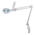 Lampă LED de masă dimabilă cu lupă și clemă LED/8W/12/230V