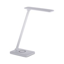 Lampă LED de masă dimabilă tactilă cu încărcare fără fir FLORENTINA LED/5W/230V 3000-5000K albă Leuchten Direkt 14415-16 + USB