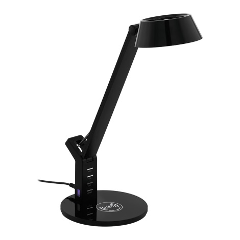 Lampă LED de masă dimabilă tactilă cu încărcare fără fir LED/4,8W/230V neagră Eglo