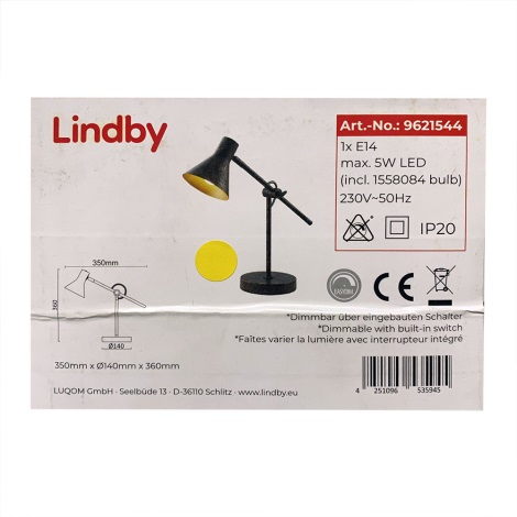 Lampă LED de masă dimabilă ZERA 1xE14/5W/230V Lindby