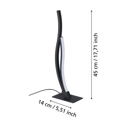 Lampă LED de masă Eglo LED/12W/230V 4000K negru