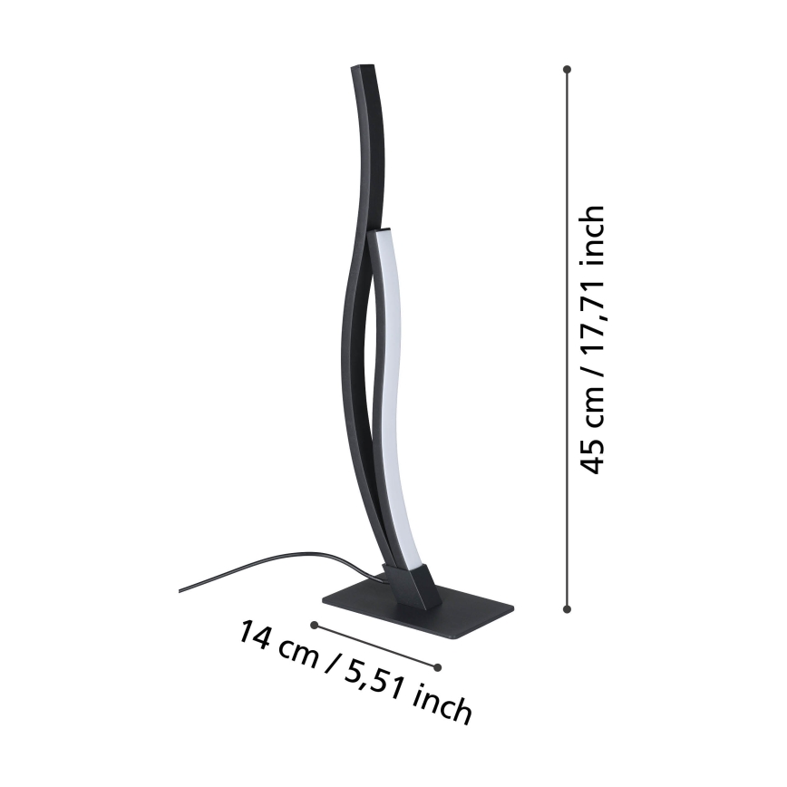 Lampă LED de masă Eglo LED/12W/230V 4000K negru