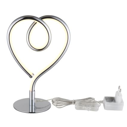 Lampă LED de masă Globo LED/6W/230V crom lucios